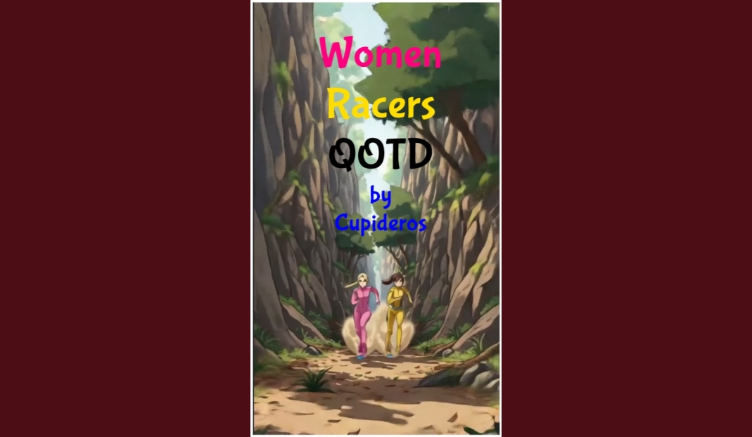 QOTD women racer WITH CHILD-LEARNING VIDEO